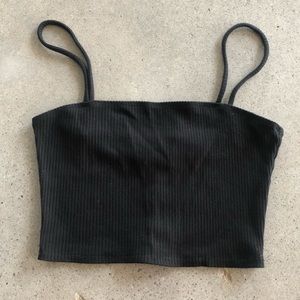 Reformation straight neck ribbed crop XS